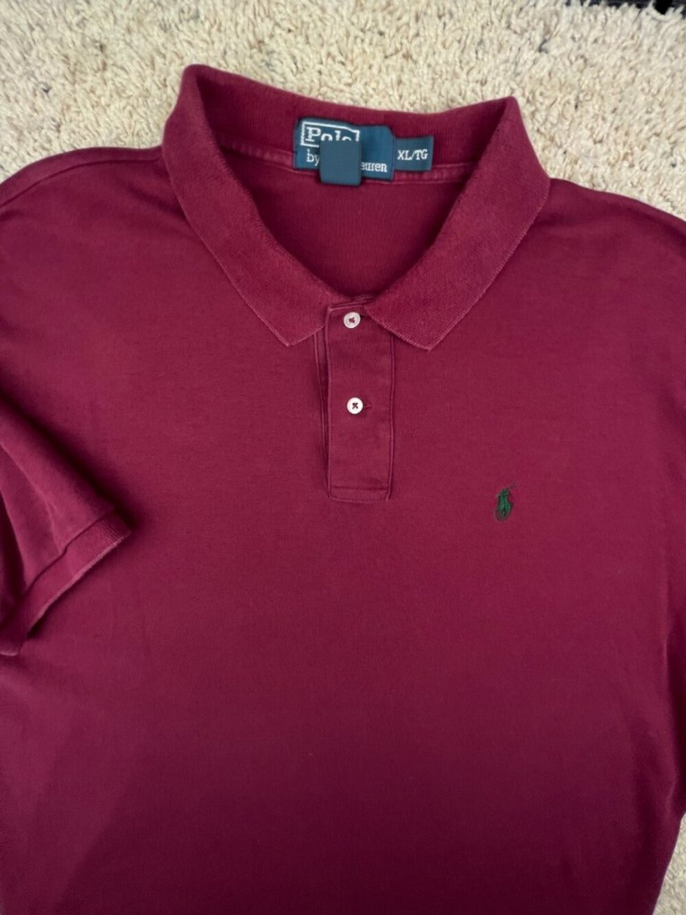 Polo Ralph Lauren Short Sleeve Polo Shirt Men’s Cotton XL Red, Green Pony Logo